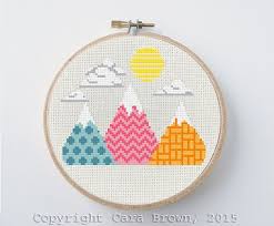 Maybe you would like to learn more about one of these? Mountain Cross Stitch Pattern Easy Modern Geometric Snowy Etsy Cross Stitch Patterns Cross Stitch Stitch Patterns