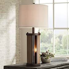 Nana's farmhouse browse our vast selection of different farmhouse lamps visit our website today! Buy Gio Industrial Modern Rustic Farmhouse Table Lamp With Nightlight Led Bronze Wood Metal Oatmeal Drum Shade For Living Room Bedroom House Bedside Nightstand Home Office Family Franklin Iron Works Online