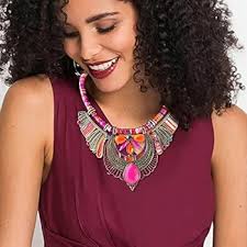Fstrend Ethnic Chunky Choker Necklace Bib Colorful African Tribal Collar  Necklaces Statement Necklace Earring Set Jewelry for Women and Girls : Buy  Online at Best Price in KSA