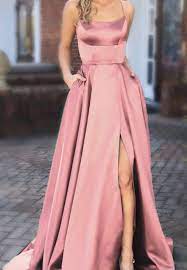 Unique Prom Dresses Dusty Pink Bridesmaid Dresseslong Satin Bridesmaid Dress P In 2021 Dusty Pink Bridesmaid Dresses Unique Prom Dresses Pink Bridesmaid Dresses Long