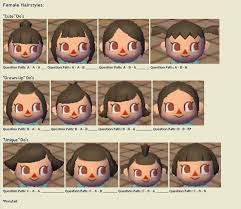 New horizons is selected from a list at the beginning of the game and can be customized at any time by interacting with a mirror or vanity. Hair Style Guide Animal Crossing Haar Animal Crossing Frisuren Animal Crossing