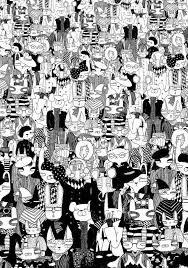 Black And White Drawing Images Of Animals Animal Crowd Greeting Card Black And White Animals Etsy In 2020 Animals Black And White Animal Illustration Art Sketchbook