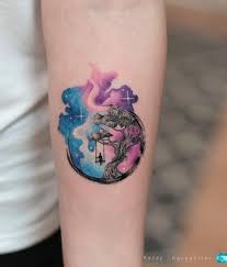 The other type of watercolor tattoo is the one that has a black base. Explosion Of Colors Beautiful Watercolor Tattoos By Koray Karagozler Kickass Things Pattern Tattoo Watercolor Galaxy Tattoo Unique Tattoos