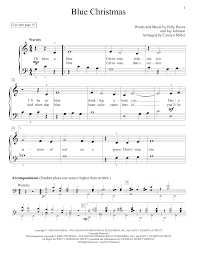 An arrangement of elvis' big hit, blue christmas. Carolyn Miller Blue Christmas Sheet Music Pdf Notes Chords Christmas Score Educational Piano Download Printable Sku 172163