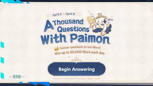 Genshin Impact A Thousand Questions With Paimon Answers Guide