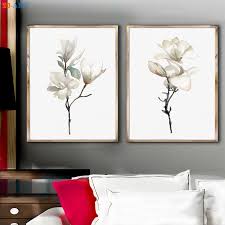 Embrace your love of your peaceful morning routine with this relaxing minimalist wall art by maggie stephenson. Nordic Watercolor Floral Art Print Magnolia Minimalist Canvas Painting Plant Nature Flower Wall Art Framed Livingroom Home Decor Painting Calligraphy Aliexpress