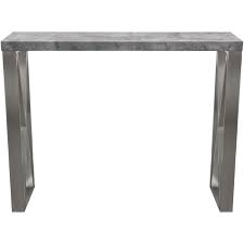 Diamond Sofa Carrerabtma2 Carrera 55 Bar Table 3d Faux Concrete Finish Brushed Stainless Bar Height Table Unique Furniture Concrete Finishes