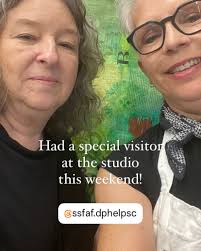 It was such an amazing honor to have @Donna Phelps visit my studio this  weekend to learn some of the ways I've used my training as a decorative  finisher and incorporated that