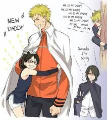 Sarada Uchiha And Naruto Uzumaki Naruto Naruto Cute Naruto Comic Naruto Funny