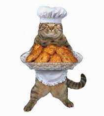 Chicken nuggets lover are like family keychain. Cat Cook With Tray Of Chicken Nuggets Stock Image Image Of Chicken Restaurant 120778363