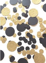 Black and gold confetti vectors (20,923). Black Gold Confetti Circle Confetti Bridal Shower Etsy