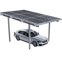 Low-Maintenance Silver Aluminum Solar Carport Frame ...