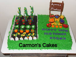 Vegetable Garden Fruit Stand Themed Cake Garden Birthday Cake Cake Themed Cakes