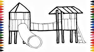 Even on a rainy or other extreme weathers your child can get their creative activities going as they go from game to game, coloring on these pages. Easy Drawing Of School Playground Novocom Top