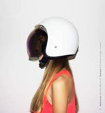 Hedonist Stable White With Rainbow Bubble Visor Motorcycle Helmets Helmet Motorcycle