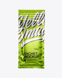 Download Metallic Sachet Mockup In Sachet Mockups On Yellow Images Object Mockups PSD Mockup Templates