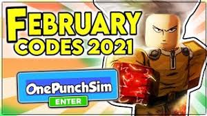 You can also check out gaming dan's video on the newest working codes and. All New Update Working Codes 2021 In Roblox One Punch Simulator Youtube