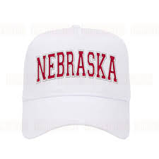 Nebraska Hat Custom Embroidered Cap Cornhusker State University Retro Block  Black Gray White Snapback Hat Fast Ship Gift