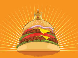 Meal and snack burger on white background. King Hamburger Cartoon Burger Patty Drawing Vector Illustration 2181749 Vector Art At Vecteezy