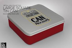 Their realistic paper texture makes you feel like your eyes are touching the surface from the first sight. Large Square Tin Packaging Mockup Packaging Mockup Packaging Mockup