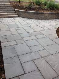 Blue Grey Paver Walkway Driveway Entrance Landscaping Landscape Construction Landscape Contractor