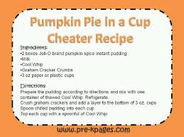 Pumpkin Pie In A Cup Pumpkin Pie In A Cup Recipe Food Lessons Pumpkin Pie