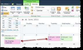 The sharepoint calendar that you want to overlay should be from the same site collection. Programmatically Setting Sharepoint 2010 Calendar Overlays