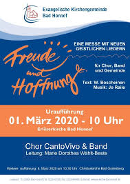 urauffuhrung der messe freude und hoffnung des bad honnefer komponisten jo raile am 1 3 2020 ausbadhonnef