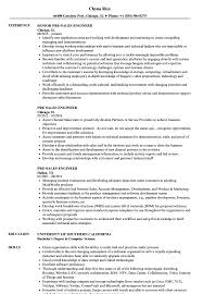 You show up at a job interview and you're. Pre Sales Engineer Resume Samples Velvet Jobs