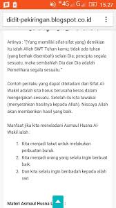 Tawakal adalah berserah diri kepada allah swt. Contoh Perilaku Asmaul Husna Ilmusosial Id