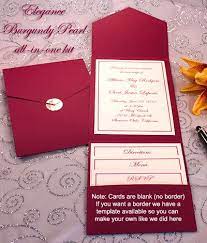 All In One Invitation Pocket Wedding Invitations Burgundy Wedding Invitations Pocket Fold Wedding Invitations
