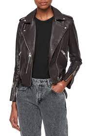 Free Shipping And Returns On Allsaints Balfern Leather Biker Jacket At Nordstrom Com Rock A Classically Womens Biker Jacket Moto Jacket Outfit Coats For Women