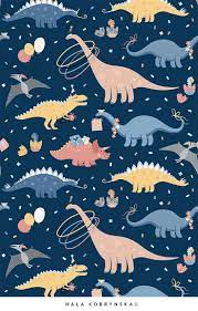 Super Cute Vector Patterns For Kids With Dino S Birthday Party Patterns For Kids Beddroom Ilustrasi Karakter Gambar Profil Lucu Ilustrasi