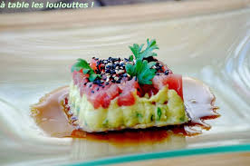 Tartare De Thon Rouge Sur Lit D Avocat Citronne Tartare De Thon Tartare De Thon Rouge Thon Rouge