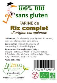 Farine De Riz Complet Sans Gluten Farines Bio Sans Gluten Artzenco