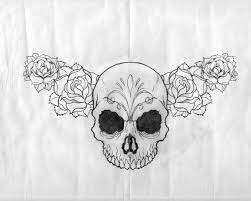 1 origins of drawing plants and botanical illustrations. Drawing Small Simple Skull And Rose Drawing