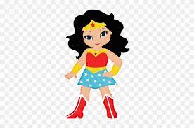 Download And Share Clipart About Cute Wonder Woman Clipart Centros De Mesa De La Mujer M Minnie Mouse Birthday Decorations Little Girl Drawing Girl Superhero