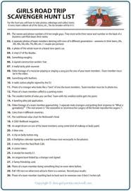 Maybe you would like to learn more about one of these? Girls Road Trip Scavenger Hunt List Road Trip Scavenger Hunt Girls Roadtrip Scavenger Hunt List