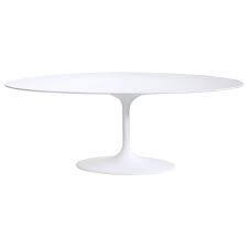 A round table with soft edges gives a relaxed impression in a room. Buy White Oval Tulip Style Dining Table From Fusion Living