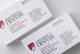 Choose from a wide variety of designs, colors, paper stocks and finishes to create business cards you. University Of Denver Brandhouseinc Com