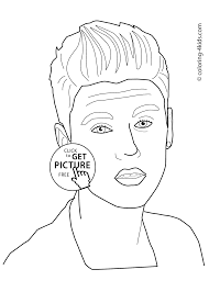 Celebrity coloring pages for adults. Justin Bieber Coloring Pages For Kids Printable Free Coloring Books