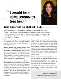 Melanie S Corner Family And Consumer Science Julia Roberts Resource Classroom