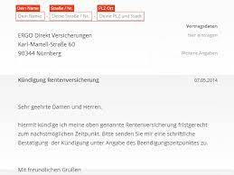 Check spelling or type a new query. Ergo Direkt Rentenversicherung Kundigen Vorlage Download Chip