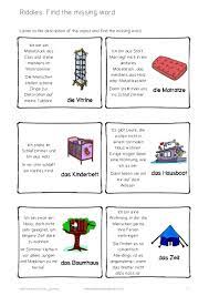 Riddles In German Houses Rooms And Furniture Fyi You Have To Pay For It German Words Learn German German Language