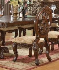 Cherry Double Pedestal Dining Table Set 9pcs Traditional Mcferran D6004 D6004 Set 9 In 2020 Wood Dining Room Set Double Pedestal Dining Table Pedestal Dining Table