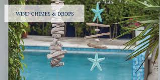 Driftwood beach wind chimes seashells home décor driftwood coastal decor weathered. Amazon Com Beachcombers Coastal Life Wind Chimes Drops