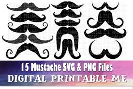 Download Mustache Silhouette Graphic By Digitalprintableme Creative Fabrica SVG Cut Files