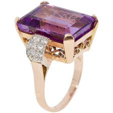 Although the names are often used interchangeably, the difference between red, rose, and pink gold is the copper content: Beautiful Antique Amethyst Ring Rose Gold With Diamonds For Sale At 1stdibs