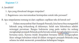 Tugas bahasa indonesia kelas 8 halaman 180. Jawaban Bahasa Indonesia Kelas 8 Kegiatan 7 3 Hal 183 184 Apa Yang Dimaksud Dengan Simpulan Jagotutorial