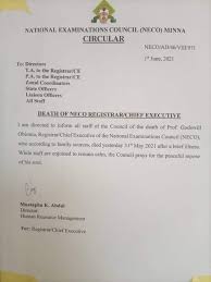 Neco wishes to state that adequate opportunity was provided well in advance for all schools to register their candidates. Nbklpbq0cql3km